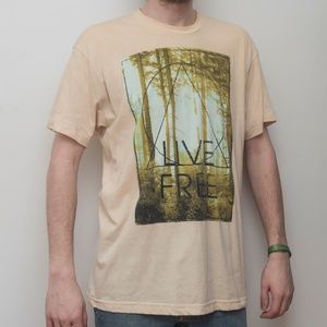 "Live Free" Tee Shirt by American Apparel